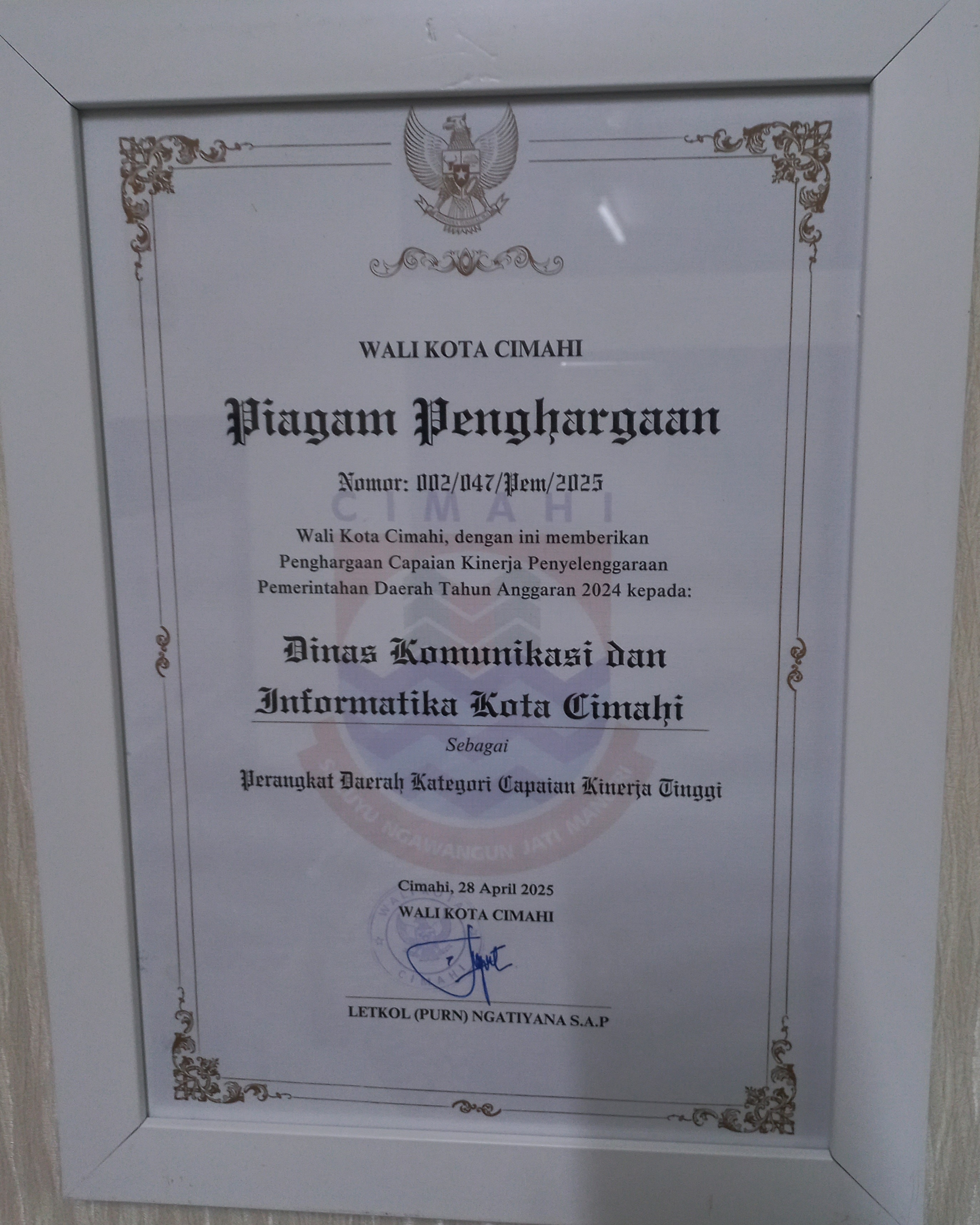 PENGHARGAAN CAPAIAN KINERJA TINGGI